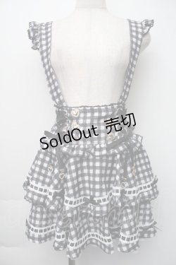 画像1: LIZ LISA / はしごリボンギンガムティアードスカパン  黒ｘ白 S-25-11-06-054-LO-PA-HR-ZS