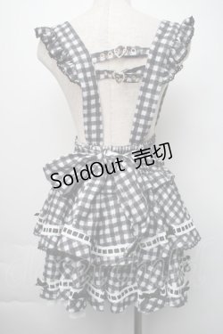 画像2: LIZ LISA / はしごリボンギンガムティアードスカパン  黒ｘ白 S-25-11-06-054-LO-PA-HR-ZS