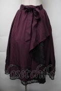 axes femme / マルチWAYフリルスカート  紫 S-25-11-06-059-AX-SK-HR-ZS
