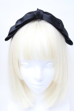 画像2: m petit by misako / NINA'sコラボ AM*NIリボンカチューシャ  黒 S-25-11-06-005-LO-AC-AS-ZS