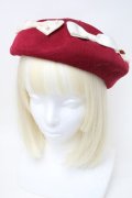 Emily Temple cute / リボンサークルベレー  赤 S-25-11-06-009-ET-ZA-HR-ZS