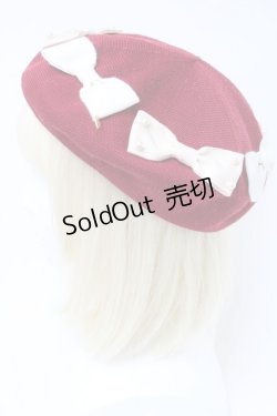 画像2: Emily Temple cute / リボンサークルベレー  赤 S-25-11-06-009-ET-ZA-HR-ZS