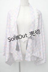 Cute.Q / 着物袖ボレロ  ピンクｘサックス S-25-11-06-019-EL-BL-HR-ZS