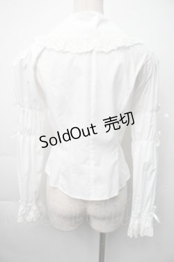 画像2: Innocent World / クラシカルリボンブラウス  白 S-25-11-06-025-IW-BL-HR-ZS