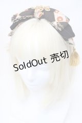metamorphose / 百花繚乱〜まほろばの舞〜リボンカチューシャ  黒 S-25-11-06-003-ME-AC-HR-ZS