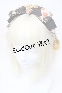 metamorphose / 百花繚乱〜まほろばの舞〜リボンカチューシャ  黒 S-25-11-06-003-ME-AC-HR-ZS
