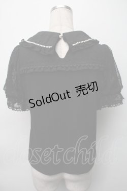 画像2: LIZ LISA / ダブルリボンパフスリーブリブカットトップス 0 黒 S-25-11-06-029-LO-TO-HR-ZS