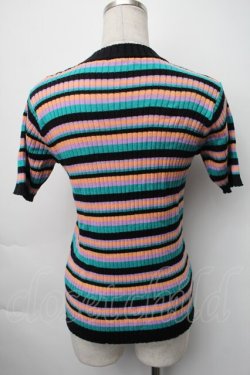 画像2: Candy Stripper / WEIRD BEAR MULTI BORDERニット  マルチ S-25-11-06-031-PU-TO-HR-ZS