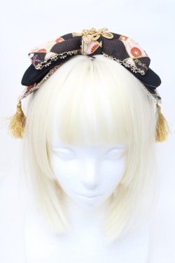 画像2: metamorphose / 百花繚乱〜まほろばの舞〜リボンカチューシャ  黒 S-25-11-06-003-ME-AC-HR-ZS