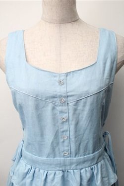 画像4: axes femme / フリルデザインジャンスカ  サックス S-25-11-07-032-AX-OP-HR-ZS