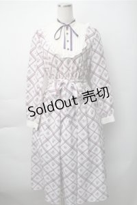 axes femme / ブロッキングワンピース  ラベンダー S-25-11-07-033-AX-OP-HR-ZS