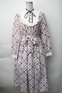 画像1: axes femme / ブロッキングワンピース  ラベンダー S-25-11-07-033-AX-OP-HR-ZS