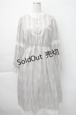 画像1: axes femme / ローズレユール柄ワンピース  ベージュ S-25-11-07-035-AX-OP-HR-ZS