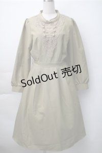 axes femme / ミリタリー風ワンピース  カーキ S-25-11-07-036-AX-OP-HR-ZS