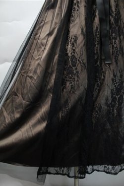画像4: axes femme / レース×チュールキャミワンピース  黒ｘ茶 S-25-11-07-039-AX-OP-HR-ZS