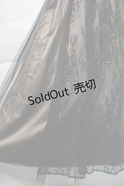 画像4: axes femme / レース×チュールキャミワンピース  黒ｘ茶 S-25-11-07-039-AX-OP-HR-ZS