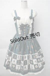 BABY,THE STARS SHINE BRIGHT / チェスアリス〜あの日の私の宝物〜柄ジャンパースカートI  グリーン S-25-11-07-041-BA-OP-AS-ZS