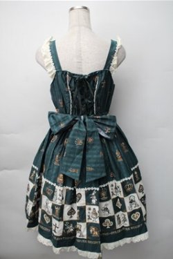 画像2: BABY,THE STARS SHINE BRIGHT / チェスアリス〜あの日の私の宝物〜柄ジャンパースカートI  グリーン S-25-11-07-041-BA-OP-AS-ZS