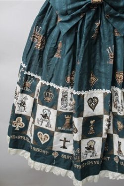 画像4: BABY,THE STARS SHINE BRIGHT / チェスアリス〜あの日の私の宝物〜柄ジャンパースカートI  グリーン S-25-11-07-041-BA-OP-AS-ZS