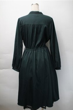 画像2: axes femme / フラワー刺繍連釦ワンピース  グリーン S-25-11-07-043-AX-OP-HR-ZS