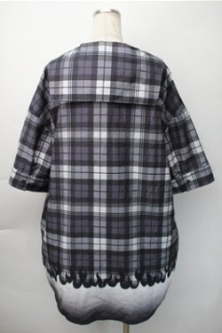 画像2: Jamieエーエヌケー / ファイヤーチェックプリントBigシャツ  黒 S-25-11-07-044-GO-TO-HR-ZS