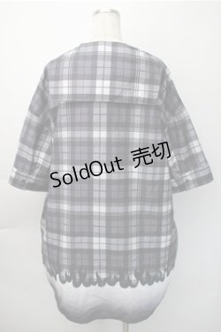 画像2: Jamieエーエヌケー / ファイヤーチェックプリントBigシャツ  黒 S-25-11-07-044-GO-TO-HR-ZS