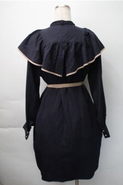 画像2: axes femme / パイピングフリルワンピース  紺 S-25-11-07-045-AX-OP-HR-ZS