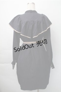 画像2: axes femme / パイピングフリルワンピース  紺 S-25-11-07-045-AX-OP-HR-ZS