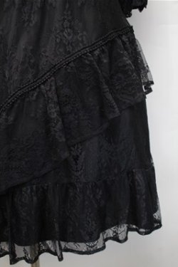 画像4: axes femme / 総レースフリルワンピース  黒 S-25-11-07-047-AX-OP-HR-ZS
