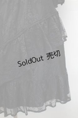 画像4: axes femme / 総レースフリルワンピース  黒 S-25-11-07-047-AX-OP-HR-ZS