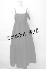 axes femme / リボン付ジャガードワンピース  黒 S-25-11-07-048-AX-OP-HR-ZS