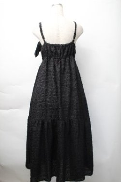 画像2: axes femme / リボン付ジャガードワンピース  黒 S-25-11-07-048-AX-OP-HR-ZS