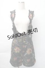 ALGONQUINS / ジャガードサロペット  黒 S-25-11-07-049-AL-PA-AS-ZS