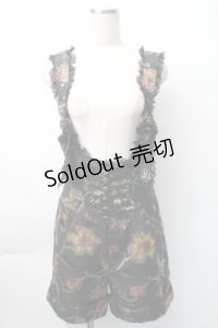 ALGONQUINS / ジャガードサロペット  黒 S-25-11-07-049-AL-PA-AS-ZS