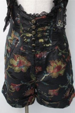 画像3: ALGONQUINS / ジャガードサロペット  黒 S-25-11-07-049-AL-PA-AS-ZS