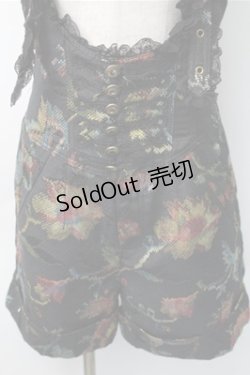 画像3: ALGONQUINS / ジャガードサロペット  黒 S-25-11-07-049-AL-PA-AS-ZS