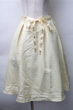 画像1: axes femme POETIQUE / 明治ミルクチョコレートスカート  イエロー S-25-11-07-051-AX-SK-HR-ZS