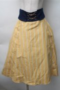 axes femme / ビット付ハイウエストスカート  イエロー S-25-11-07-052-AX-SK-HR-ZS