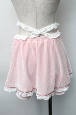 画像2: Bon21Hiz / レースベロアキュロット  ピンク S-25-11-07-054-LO-SK-HR-ZS