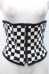 Dangerous nude / コルセット  黒ｘ白 S-25-11-07-008-PU-TO-AS-ZS