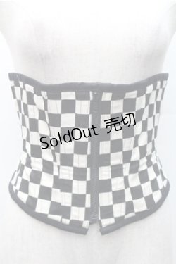 画像1: Dangerous nude / コルセット  黒ｘ白 S-25-11-07-008-PU-TO-AS-ZS