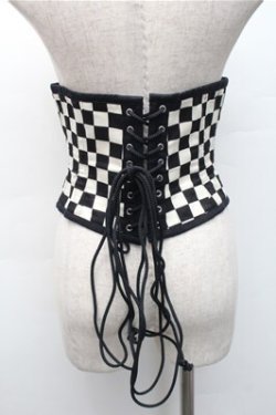 画像2: Dangerous nude / コルセット  黒ｘ白 S-25-11-07-008-PU-TO-AS-ZS