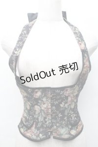 EXCENTRIQUE / ゴブランベストコルセット  黒 S-25-11-07-011-EL-TS-AS-ZS