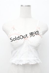Bon21Hiz / カップ付きレースビスチェ  白 S-25-11-07-013-LO-BL-HR-ZS