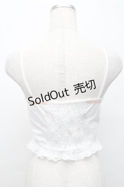 画像2: Bon21Hiz / カップ付きレースビスチェ  白 S-25-11-07-013-LO-BL-HR-ZS
