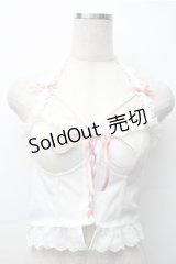 Bon21Hiz / カップ付きレースビスチェ  白 S-25-11-07-014-LO-BL-HR-ZS