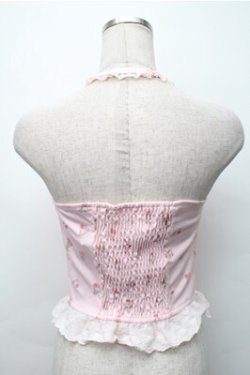 画像2: Bon21Hiz / カップ付きレースビスチェ  ピンク S-25-11-07-015-LO-BL-HR-ZS