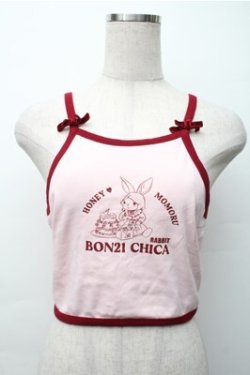 画像1: Jnorii（Bobon21） / ショート丈プリントキャミソール  ピンク S-25-11-07-016-LO-TO-HR-ZS