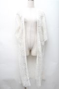 axes femme / ロング丈レースガウン  白 S-25-11-07-018-AX-TO-HR-ZS