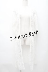 axes femme / ロング丈レースガウン  白 S-25-11-07-018-AX-TO-HR-ZS